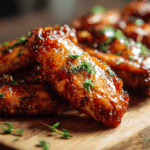 Ailes de poulet dorées finies à l'airfryer