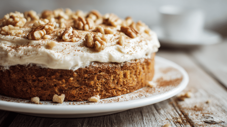 Carrot cake airfryer en tranches croustillantes, parfait pour un dessert sain.