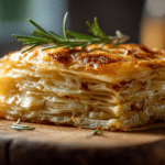 Millefeuille pommes terre airfryer, croustillant et doré, prêt à déguster