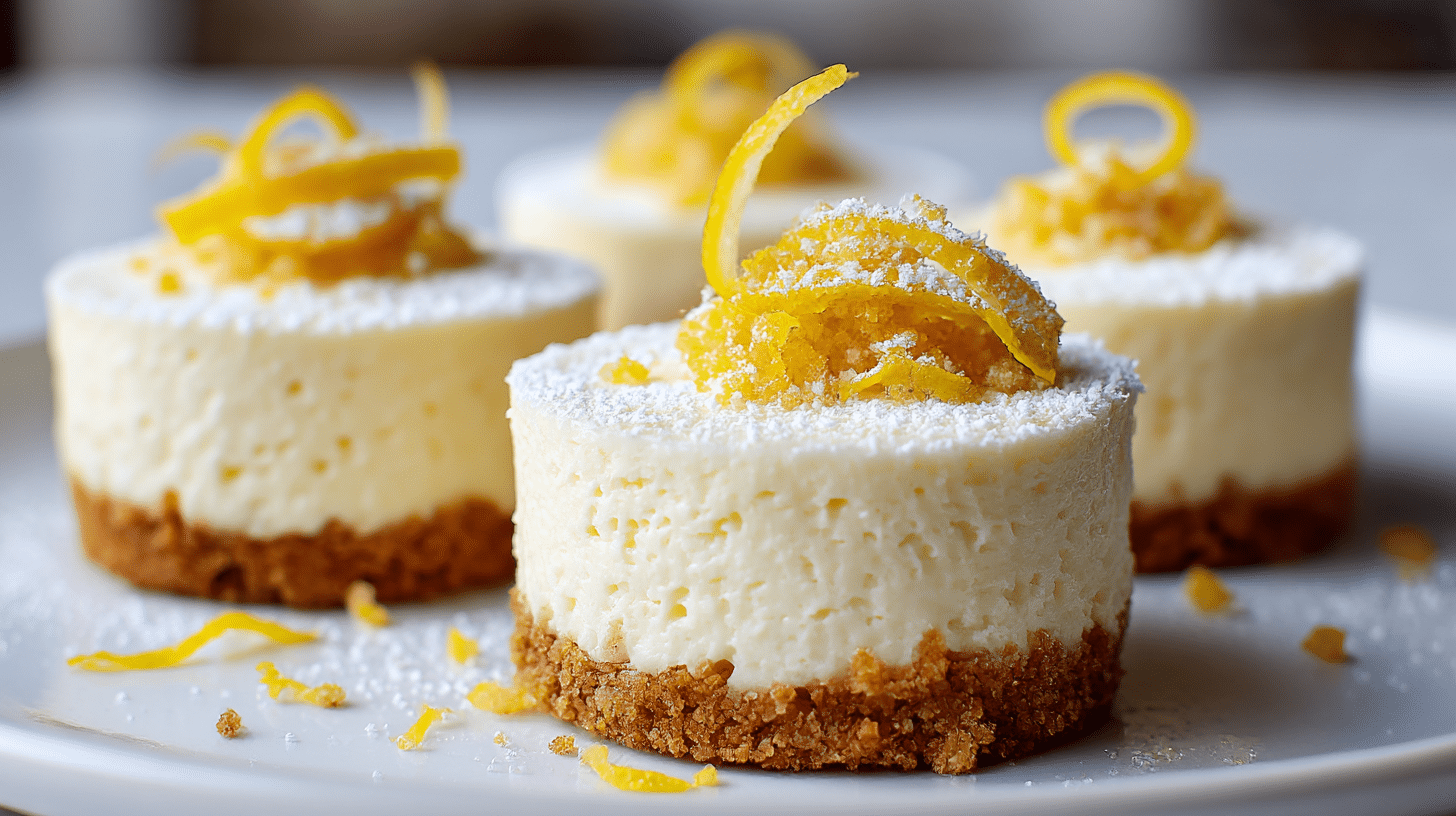 Mini cheesecakes citron airfryer en cours de préparation, avec des ingrédients frais