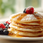 Recette facile de pancakes airfryer, cuits à la perfection.