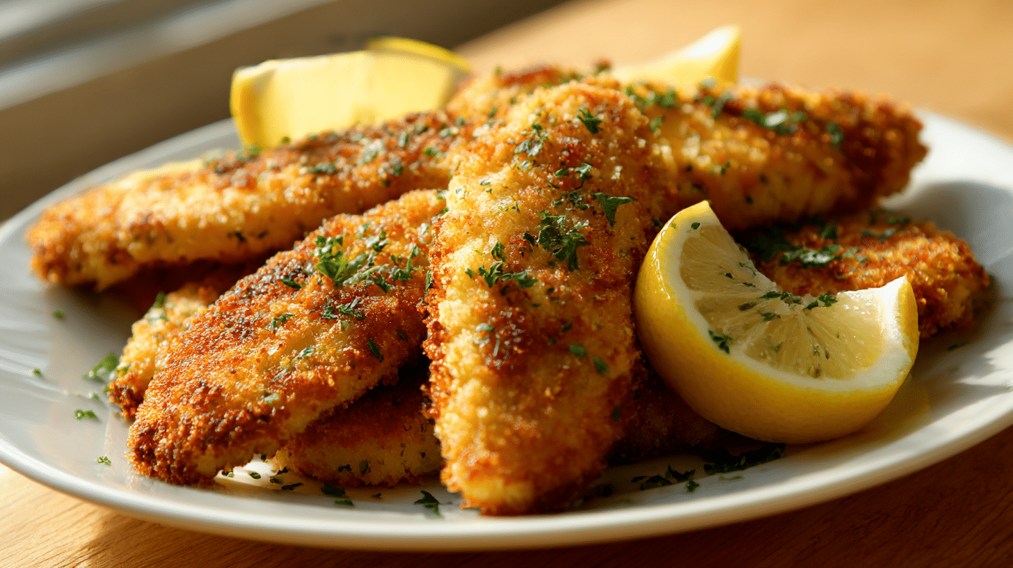 Poisson pané surgelé airfryer, croustillant et appétissant