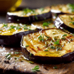 Aubergine airfryer croustillante vue de haut