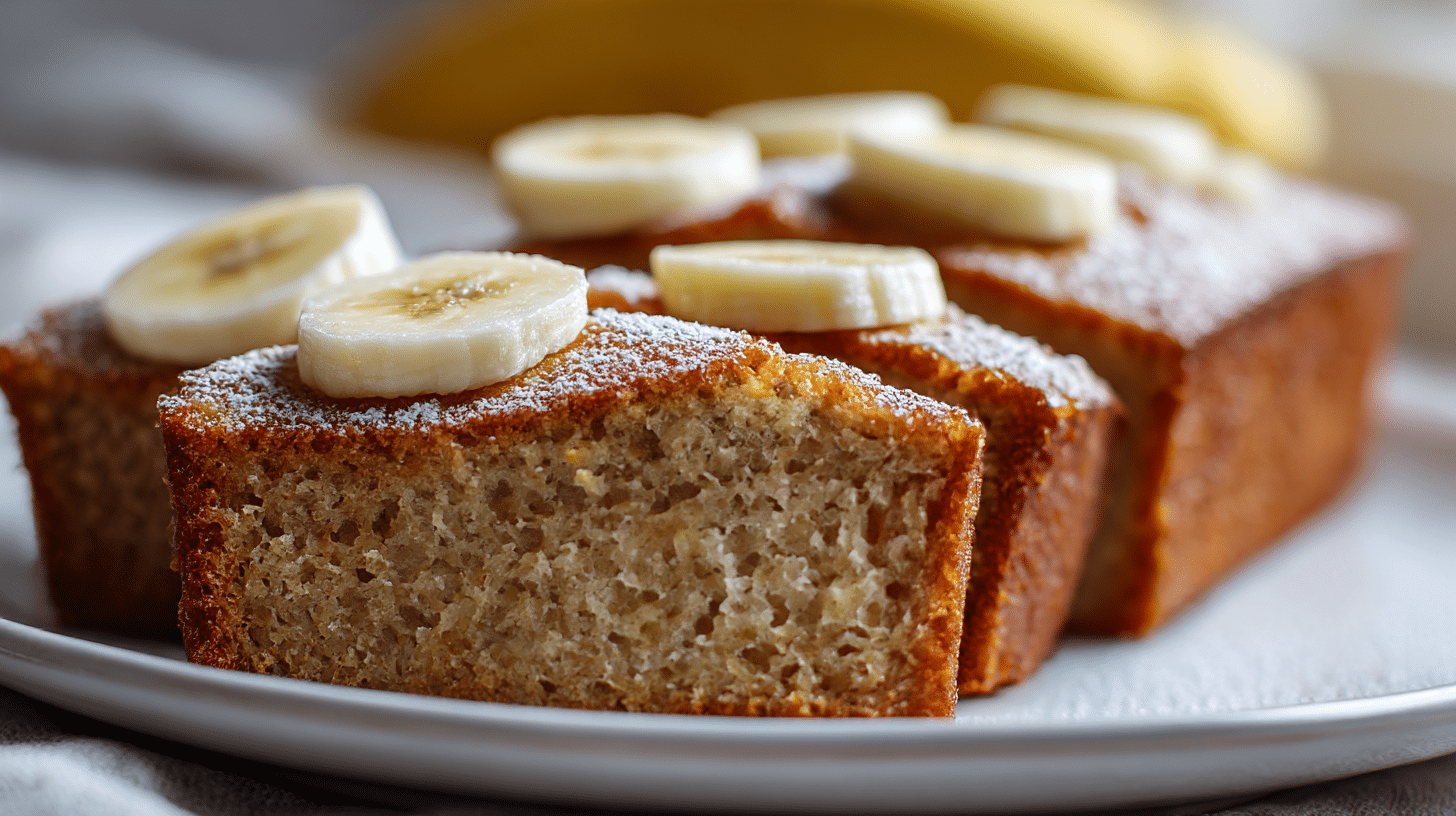 Ingrédients frais pour le cake banane airfryer: bananes mûres, œufs et farine.